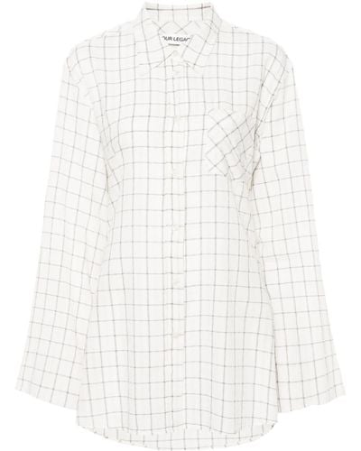 Our Legacy Daisy Check-pattern Shirt - White