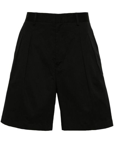 Low Brand Pleat-detail shorts - Schwarz