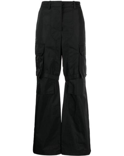 Juun.J High-waisted Cargo Trousers - Black