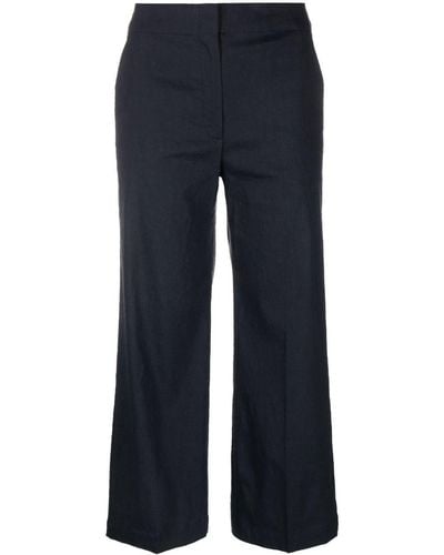 Theory Straight-leg Cropped Trousers - Blue
