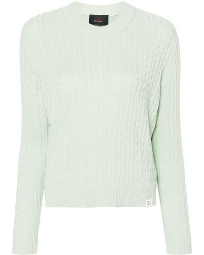 Peuterey Cable-knit Cotton Jumper - Green