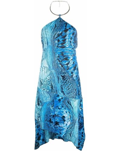 Blumarine ホルターネック ドレス - ブルー