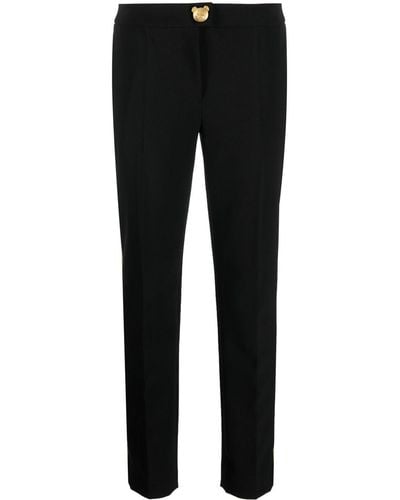 Moschino Tapered Side-stripe Trousers - Black