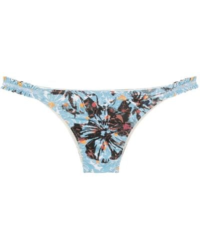 Clube Bossa Formella Flora-print Bikini Bottoms - Blue