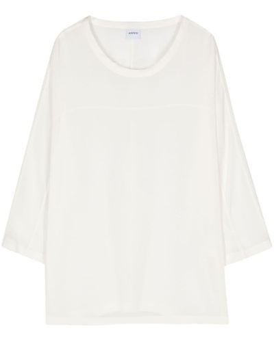 Aspesi Round-neck Silk T-shirt - White