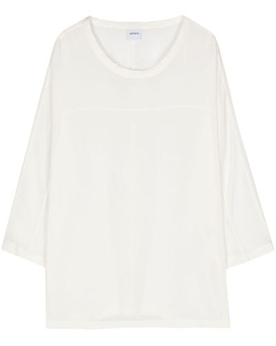 Aspesi Camiseta con cuello redondo - Blanco