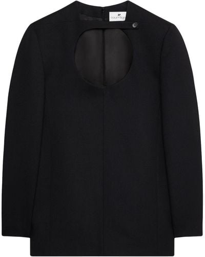 Courreges Cut-out Virgin-wool Minidress - Black