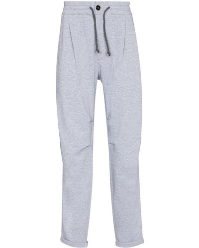 Brunello Cucinelli Tailored Drawstring Track Pants - Gray