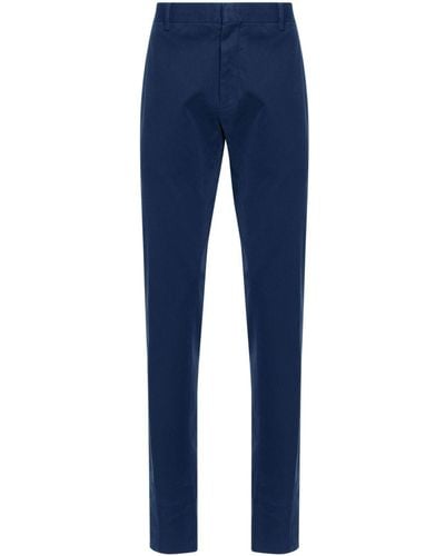 Zegna Pantalones chinos de talle medio - Azul