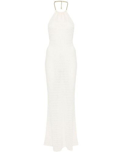 Tom Ford Open-knit Evening Dress - White