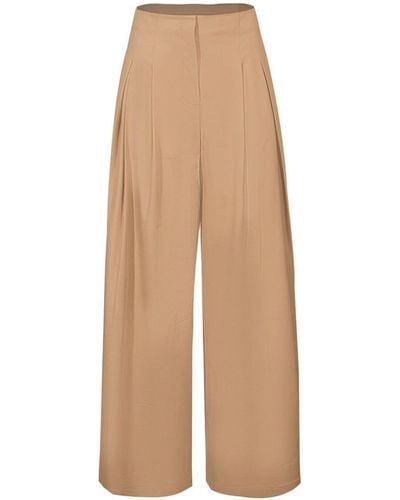 Twp Drew Pleated Wide-leg Trousers - Natural