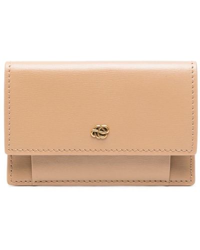 By Malene Birger Aya Logo-plaque Leather Wallet - Natural