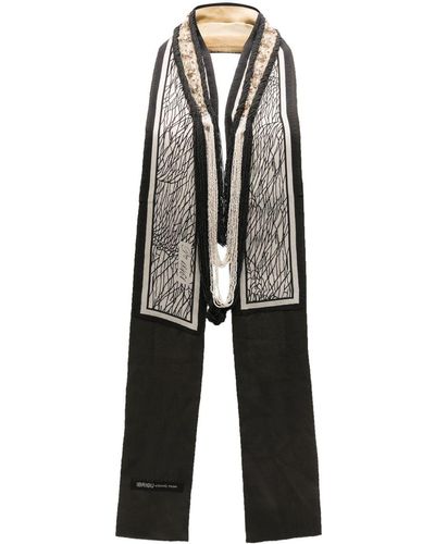 Ibrigu Collana con dettaglio a foulard - Nero