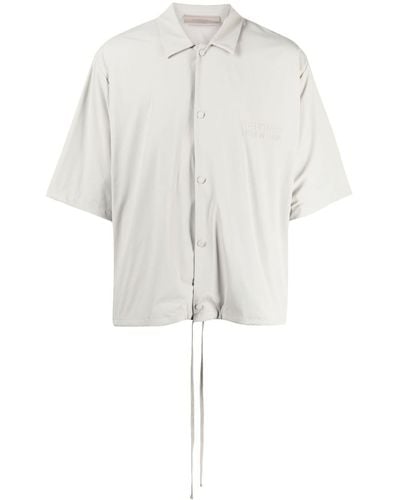 Fear Of God Rubberised-logo Short-sleeve Shirt - White