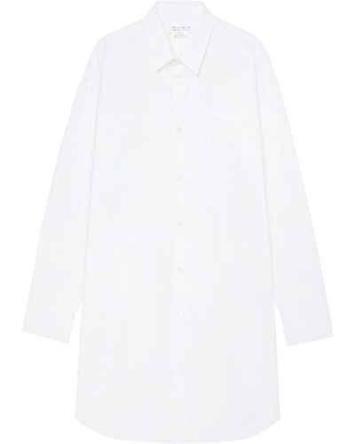 Comme des Garçons Button-up Cotton Shirtdress - White