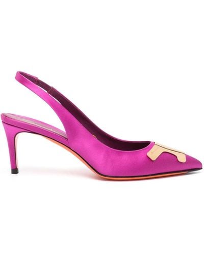 Santoni Sibille 115mm Court Shoes - Pink