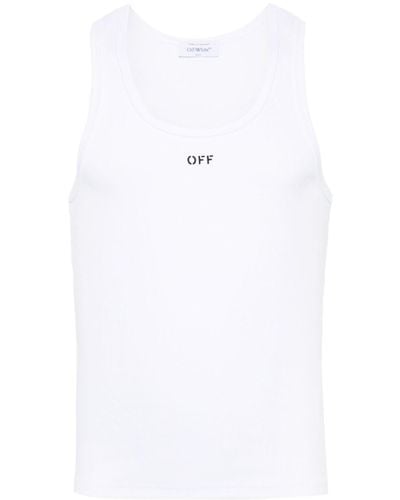 Off-White c/o Virgil Abloh Camiseta de tirantes con logo - Blanco