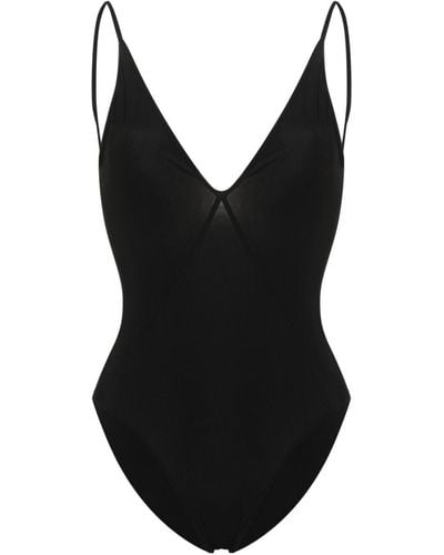 Rick Owens Deep V Bather ワンピース水着 - ブラック