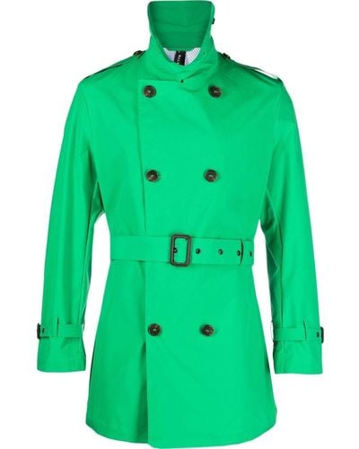 Mackintosh Kings Double-breasted Short Coat - Green