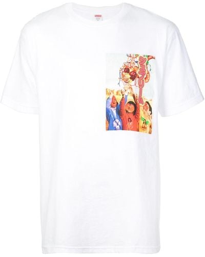 Supreme T-Shirt mit grafischem Print - Weiß