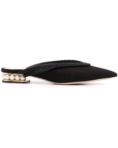 Nicholas Kirkwood black satin platform pumps with pearl embellishment Size  5.5 - $121 (89% Off Retail) - From Lily