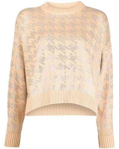 retroféte Mal Crystal-embellished Sweater - Natural