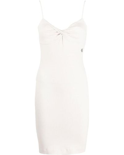 Calvin Klein Vネック ドレス - ホワイト