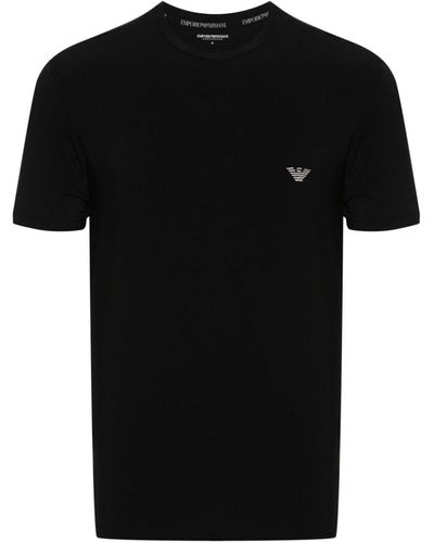 Emporio Armani Logo-appliqué Underwear T-shirt - Black