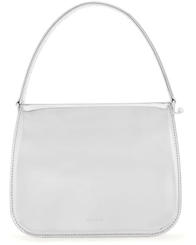 Ferragamo Handtasche im Metallic-Look - Weiß