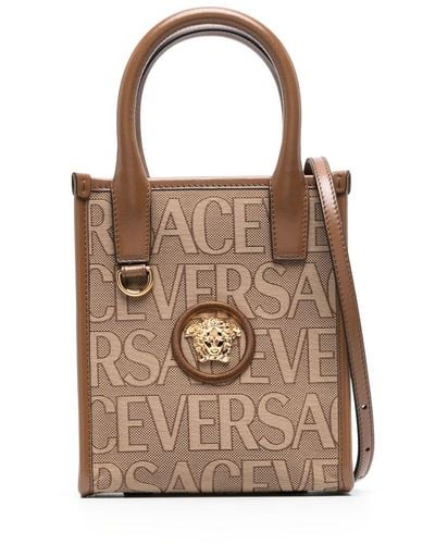 Versace Mini Allover Handtasche - Braun