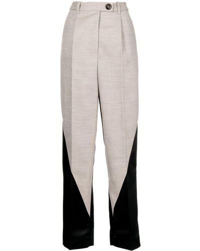 Peter Do Pantalones de vestir con diseño colour block - Marrón