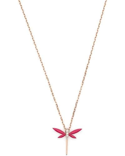 Anapsara 18kt Yellow Gold Mini Dragonfly Diamond Necklace - Metallic