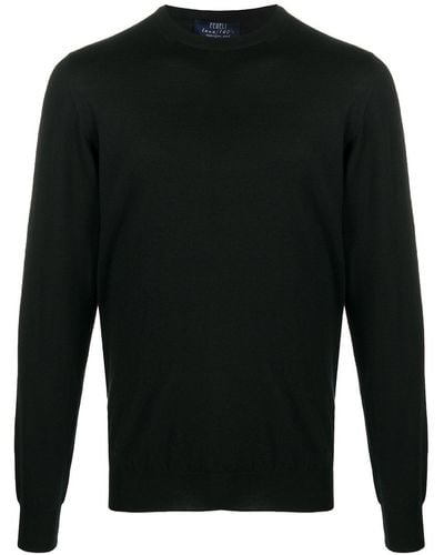 Fedeli Round Neck Sweater - Black