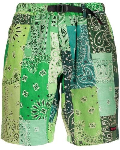 READYMADE EC-ST Shorts mit Print - Grün