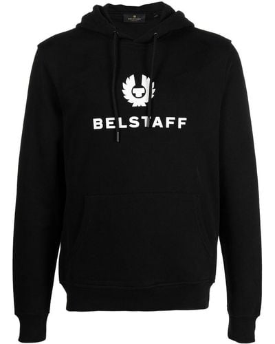Belstaff Hoodie mit erhöhtem Logo - Schwarz