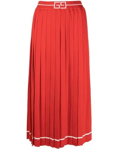 Gucci Midi-rok Met Jacquard - Rood