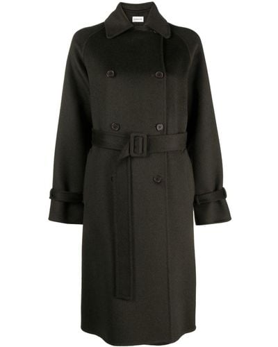 P.A.R.O.S.H. Double-breasted Belted Coat - Black