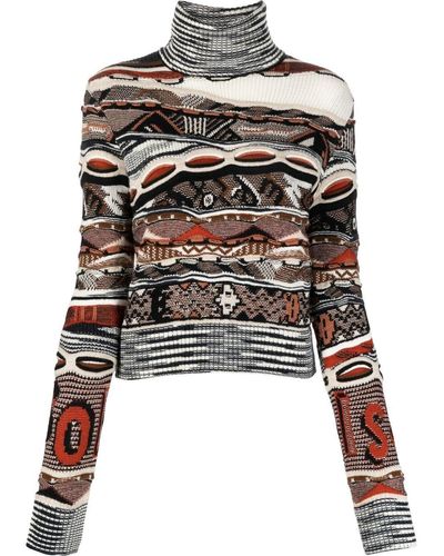 Missoni Roll-neck Knitted Sweater - Black