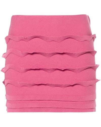 Blumarine Ruffled Mini Skirt - Pink