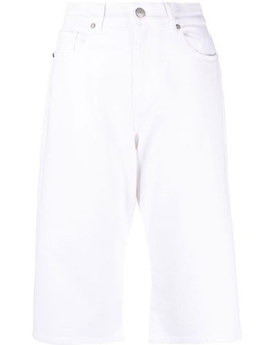 P.A.R.O.S.H. Pantalon en jean à coupe courte - Blanc
