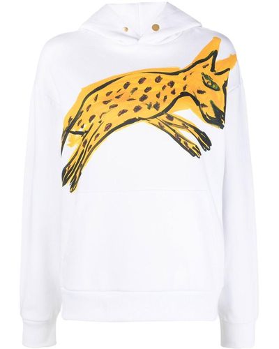 AZ FACTORY Felpa Pouncing Cheetah con cappuccio - Bianco