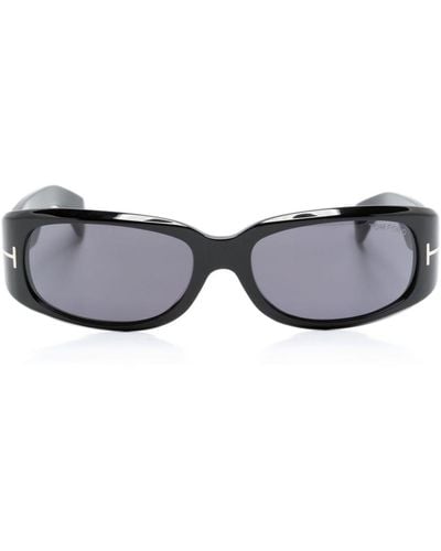 Tom Ford T-shaped Rectangle-frame Sunglasses - Grey