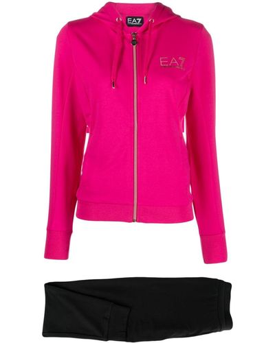 EA7 Trainingspak Met Logo - Roze