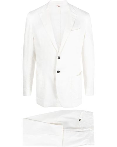 Dell'Oglio Einreihiger Anzug - Weiß