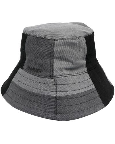 Ambush Patchwork-design Bucket Hat - Gray