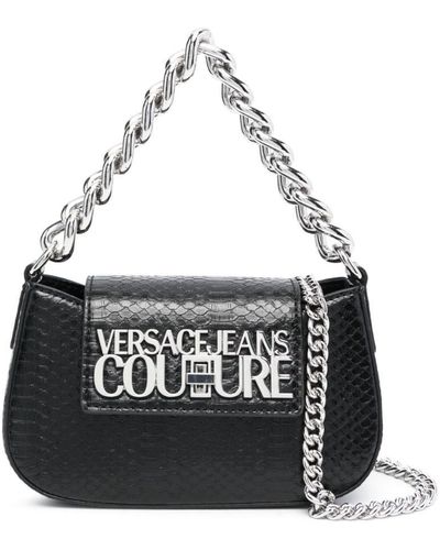 Versace Jeans Couture Umhängetasche mit Logo-Schild - Weiß