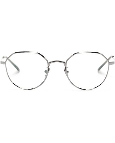 Giorgio Armani ジオメトリック眼鏡フレーム - ナチュラル