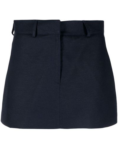 Frankie Shop Linnen Mini-rok - Blauw