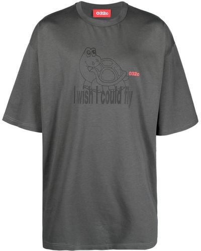 032c T-Shirt aus Bio-Baumwolle - Grau