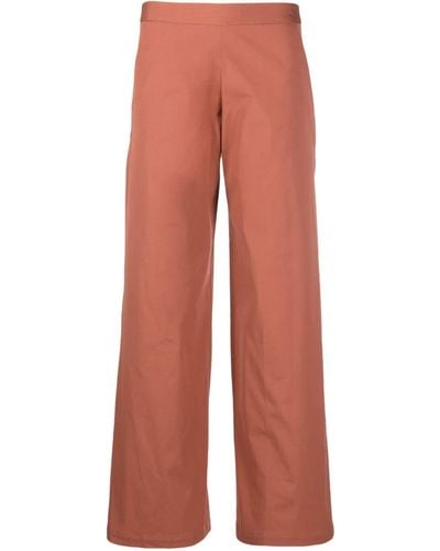 Societe Anonyme Wide-leg Cotton Trousers - Red
